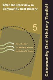 After the Interview in Community Oral History book cover