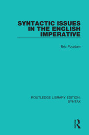 Syntactic Issues in the English Imperative book cover