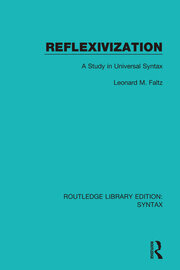 Reflexivization: A Study in Universal Syntax book cover