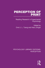 Perception of Print: Reading Research in Experimental Psychology book cover