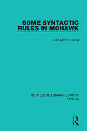 Some Syntactic Rules in Mohawk book cover