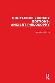 Routledge Library Editions: Ancient Philosophy book cover