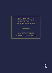 Joanna Baillie: A Selection of Poems and Plays book cover
