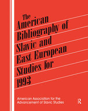 The American Bibliography of Slavic and East European Studies: 1993 book cover