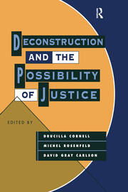 Deconstruction and the Possibility of Justice book cover