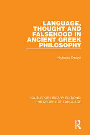 Language, Thought and Falsehood in Ancient Greek Philosophy book cover