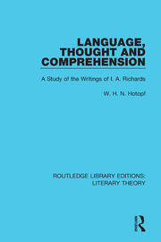 Language, Thought and Comprehension: A Study of the Writings of I. A. Richards book cover