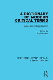 A Dictionary of Modern Critical Terms: Revised and Enlarged Edition book cover