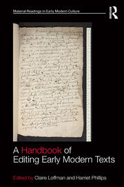 A Handbook of Editing Early Modern Texts book cover