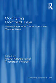 Codifying Contract Law: International and Consumer Law Perspectives book cover