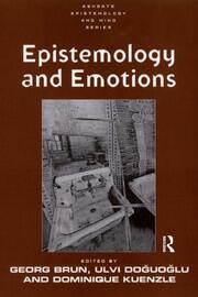 Epistemology and Emotions book cover