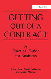 Getting Out of a Contract  - A Practical Guide for Business book cover