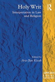 Holy Writ: Interpretation in Law and Religion book cover
