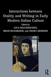 Interactions between Orality and Writing in Early Modern Italian Culture book cover