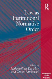 Law as Institutional Normative Order book cover
