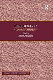 Legal Lexicography: A Comparative Perspective book cover