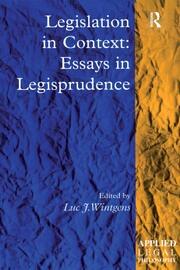 Legislation in Context: Essays in Legisprudence book cover