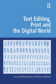 Text Editing, Print and the Digital World book cover