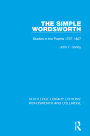 The Simple Wordsworth: Studies in the Poems 1979-1807 book cover