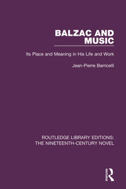 Balzac and Music: Its Place and Meaning in His Life and Work book cover