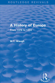 A History of Europe: From 1378 to 1494 book cover