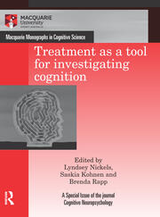 Treatment as a tool for investigating cognition book cover