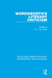 Wordsworth's Literary Criticism book cover