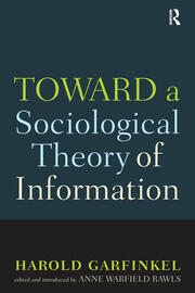 Toward A Sociological Theory of Information book cover