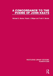 A Concordance to the Poems of John Keats book cover