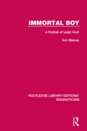 Immortal Boy: A Portrait of Leigh Hunt book cover