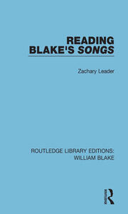 Reading Blake's Songs book cover