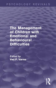 The Management of Children with Emotional and Behavioural Difficulties book cover