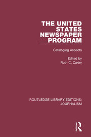 The United States Newspaper Program: Cataloging Aspects book cover