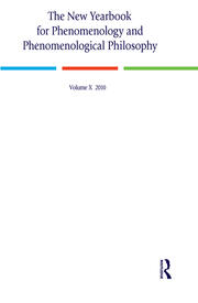 The New Yearbook for Phenomenology and Phenomenological Philosophy: Volume 10 book cover