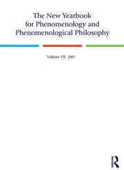 The New Yearbook for Phenomenology and Phenomenological Philosophy: Volume 7 book cover