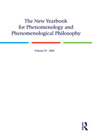 The New Yearbook for Phenomenology and Phenomenological Philosophy: Volume 4 book cover