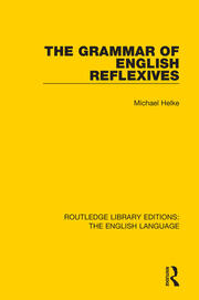 The Grammar of English Reflexives book cover