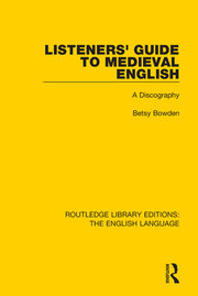 Listeners' Guide to Medieval English: A Discography book cover