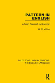 Pattern in English (RLE: English Language): A Fresh Approach to Gramma