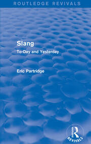 Slang: To-Day and Yesterday book cover