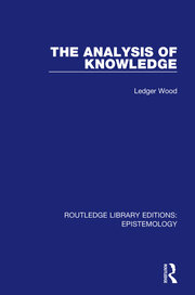 The Analysis of Knowledge book cover
