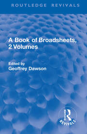 A Book of Broadsheets, 2 Volumes (Routledge Revivals) book cover