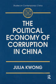 The Political Economy of Corruption in China book cover
