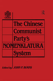 The Chinese Communist Party's Nomenklatura System book cover