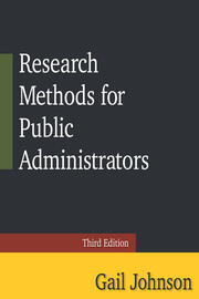 Research Methods for Public Administrators: Third Edition book cover