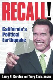 Recall!: California's Political Earthquake book cover