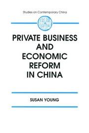 Private Business and Economic Reform in China book cover