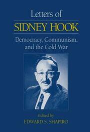Letters of Sidney Hook: Democracy, Communism and the Cold War book cover