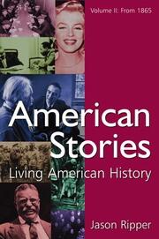 American Stories: Living American History: v. 2: From 1865 book cover