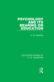 Psychology and its Bearing on Education book cover